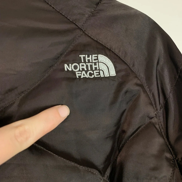 North Face Womens  Goose Down Puffer Jacket Metallic Brown Small Fall 2011 - Picture 11 of 15